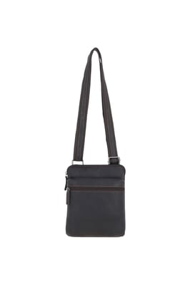 'Berlin' Real Leather Messenger Crossbody Bag
