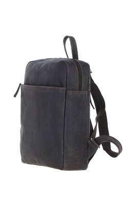 'Brussels' Real Leather Backpack With Multiple Pockets