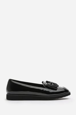 Wheres That From Womens 'Cathy' School Shoes Slip On Loafers With Bow