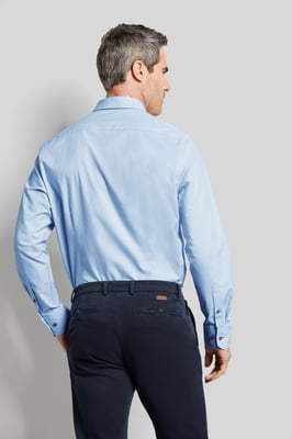 Bugatti Herren Shirt met lange mouwen van 100% katoen