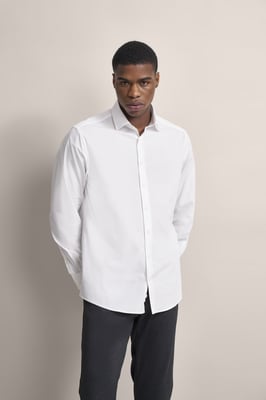 Bugatti Herren Casual overhemd met Kent-kraag