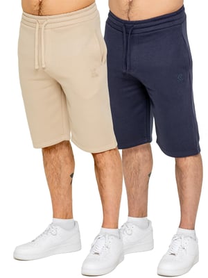 Kruze Heren Fleece Korte Broek 2 Pack