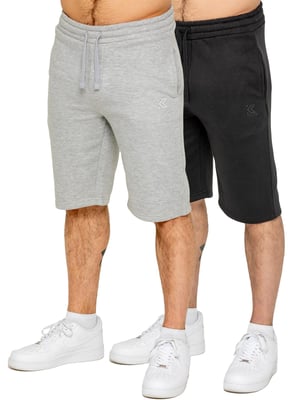 Kruze Heren Fleece Korte Broek 2 Pak