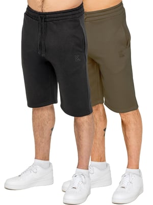 Kruze Heren Fleece Korte Broek 2 Pak
