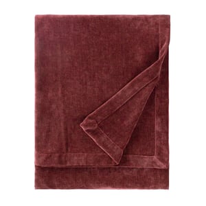 Yard  Heavy Chenille Velvet Throw, 130 x 180cm, Beetroot
