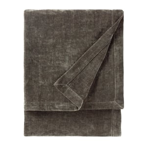 Yard Heavy Chenille Velvet Throw, 130 x 180cm, Charcoal