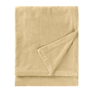 Yard Heavy Chenille Velvet Throw, 130 x 180cm, Natural