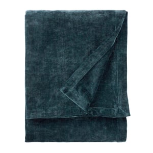 Yard  Heavy Chenille Velvet Throw, 150 x 200cm, Navy