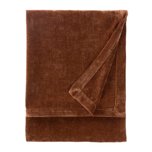 Yard  Heavy Chenille Velvet Throw, 130 x 180cm, Nutmeg