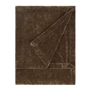 Yard  Heavy Chenille Velvet Throw, 130 x 180cm, Brown