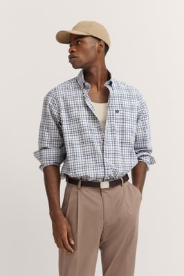 Bugatti Herren Shirt met geruit patroon