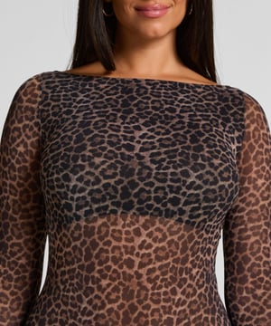 Hunkemöller Tara Leopard Long Sleeved Body