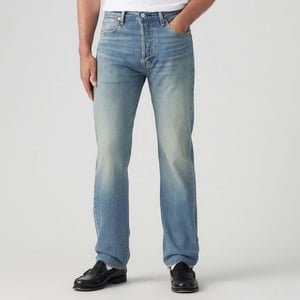 Men's Levis 501 Original Lean Machine Lightweight Jeans in Denim