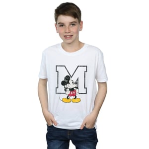 Disney Jongens Mickey Mouse Classic M T-Shirt (Wit)