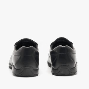 Hush Puppies Boys Elijah Leather School Shoes (Black)