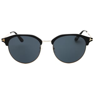 Tom Ford Glänsande Svarta Rökfärgade Solglasögon Med Inramning