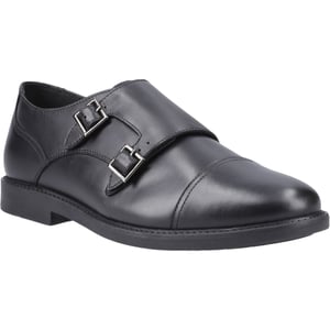 Hush Puppies Tim Monk Skor I Svart Från Läder Pojks