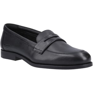 Pod Islay Meisjes Zwarte Leren Mocassins