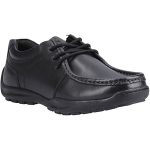 Hush Puppies Mackenzie Wallabee Läderpojkar Svarta Snörskor