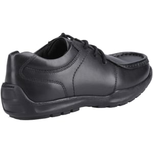 Hush Puppies Mackenzie Wallabee Läderpojkar Svarta Snörskor