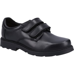 Hush Puppies Logan SNR Skor I Svart Från Läder Pojk
