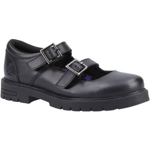 Hush Puppies Ella Senior Meisjes Zwart Leren Schoenen