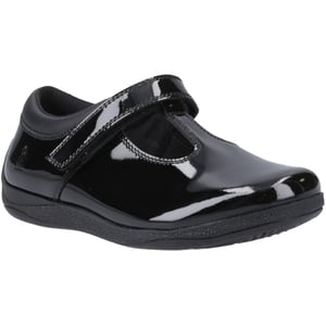 Hush Puppies Caitlin T-Bar Meisjes Zwart Leren Schoenen