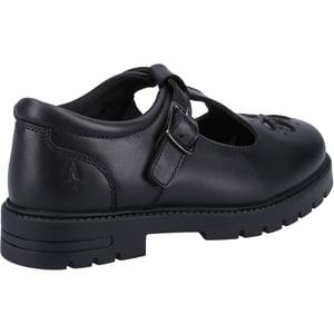 Hush Puppies Fiona SNR Meisjes Zwart Leren Schoenen