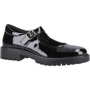 Hush Puppies Aurora Patent Senior Leather Girls's Black Shoes