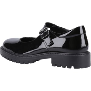 Hush Puppies Aurora Patent Senior Leather Girls's Black Shoes