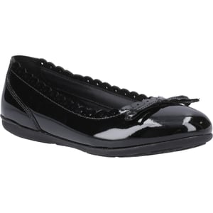 Hush Puppies Lillie Ballerina Patent Leren Zwarte Ballerina's Voor Meisjes