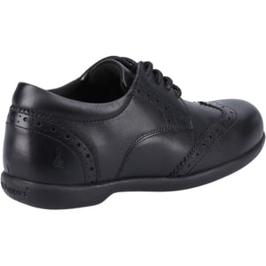 Hush Puppies Bridget JNR Läderflickors Svarta Brogues