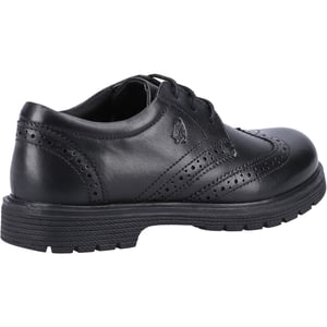 Hush Puppies SALLY SENIOR 2 Läderflickors Svarta Brogues