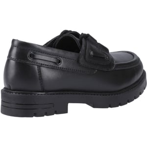 Hush Puppies Lucy Läder Till Flickors Svarta Båtskor