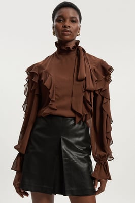 Faux Leather Skort