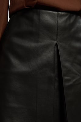 Faux Leather Skort