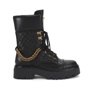Kurt Geiger London Leather Brixton Cuff Lace Up Boots