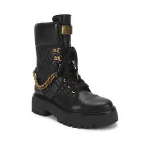 Kurt Geiger London Leather Brixton Cuff Lace Up Boots
