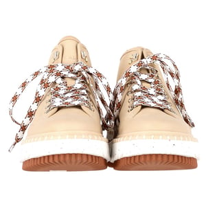 Chloé Lilli Nubuck Platform Ankle Boots in Beige Sheepskin
