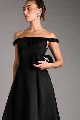 Bardot Fit and Flare Hi Low Hem Maxi Dress
