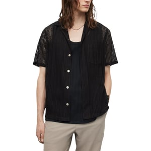 All Saints Mens Shirt Short Sleeve Summer Relaxed Fit Casual Holiday New Cotton