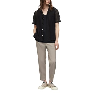 All Saints Mens Shirt Short Sleeve Summer Relaxed Fit Casual Holiday New Cotton