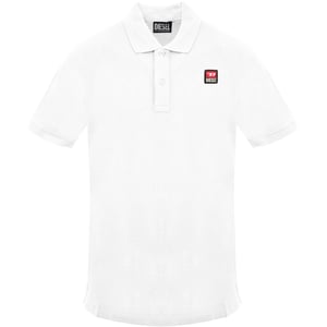Diesel Small Patch Logo Off Bright White Polo Shirt
