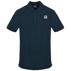 Diesel Small Patch Logo Navy Blue Total Eclipse Polo Shirt