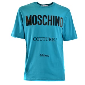 Moschino Couture Gloss Logo Groen T-shirt