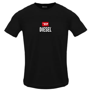 Diesel Just Small Nieuw D Logo Zwart Kaviaar T-shirt