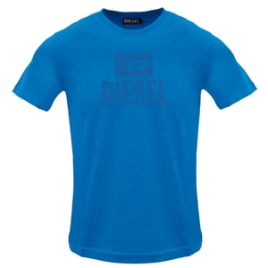 Diesel Monotone Logo Blauw Saffier T-shirt