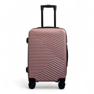 Hårt skal i roséguldfärgat kabinfodral, 48 x 37 x 20 cm, säkert bagage, lämplig för Easyjet, Ryanair