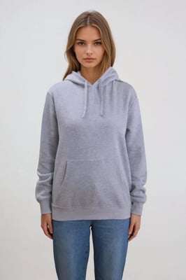 Essential Hoodie - Grey Melange
