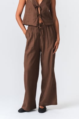 Linnen broek - Bruin